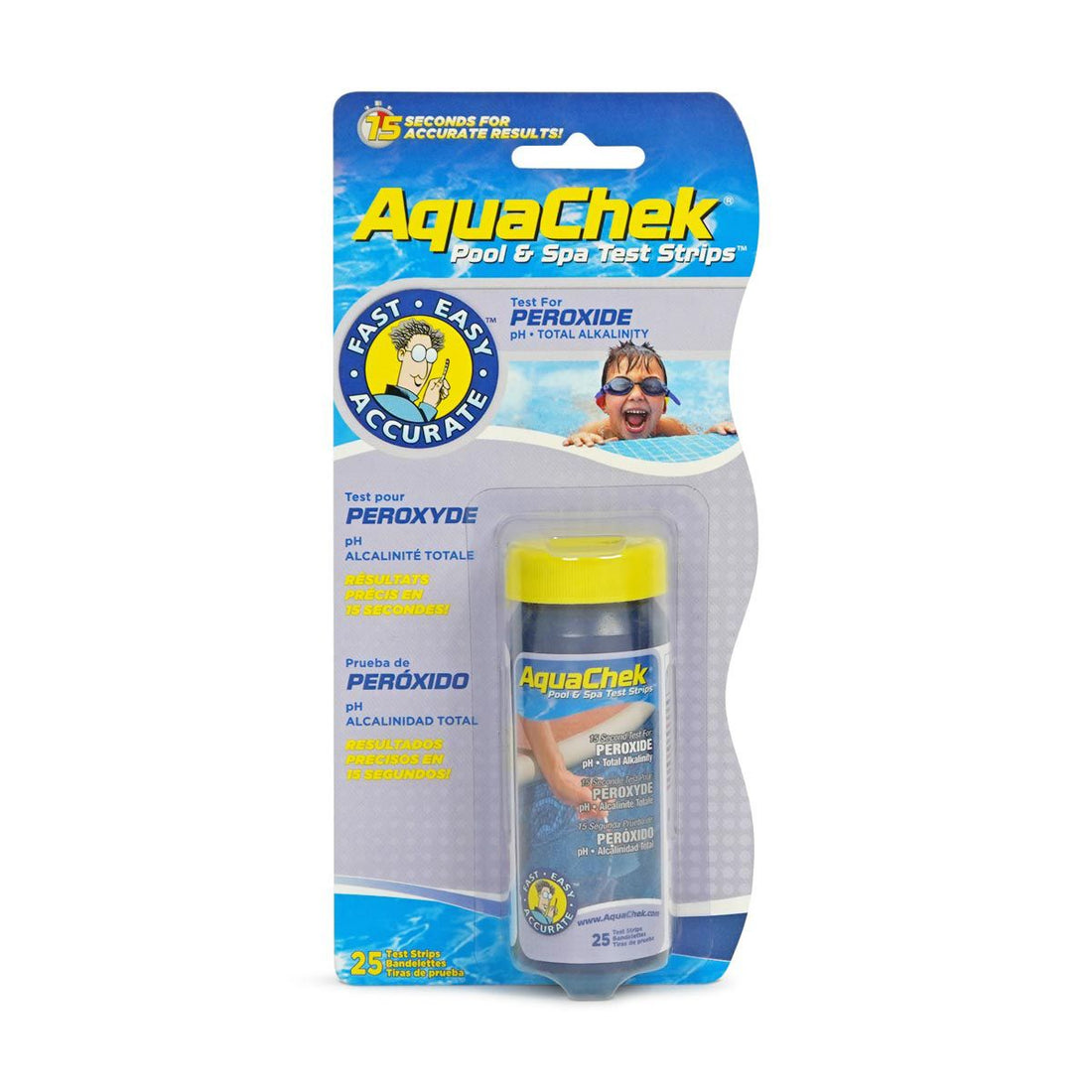 Bandelettes de Tests d'eau Aquachek (Pour Peroxyde) - Techn'eau Solution Saint-Sauveur